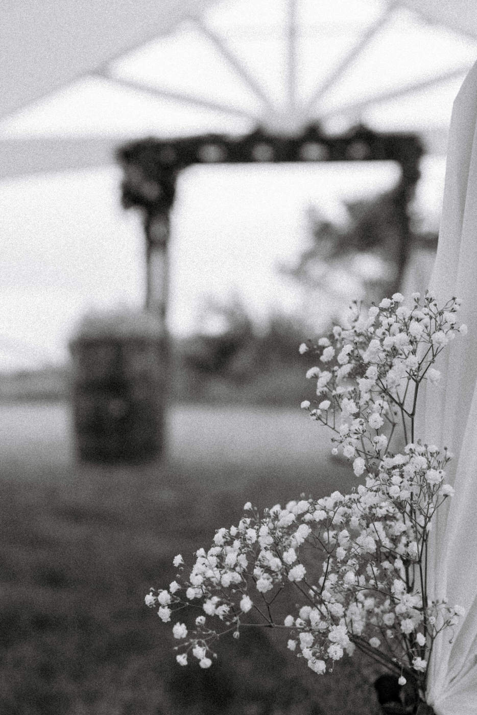 Black and White Detail Photo of Ceremony Site — Aislynn + Kyle — Mission Valley Wedding — Charlo Montana — Stacy Edwards Photography